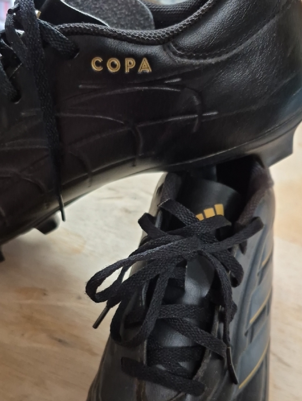 Adidas COPA Men’s Black Athletic Soccer cleats with Gold Logo - Picture 3 of 5